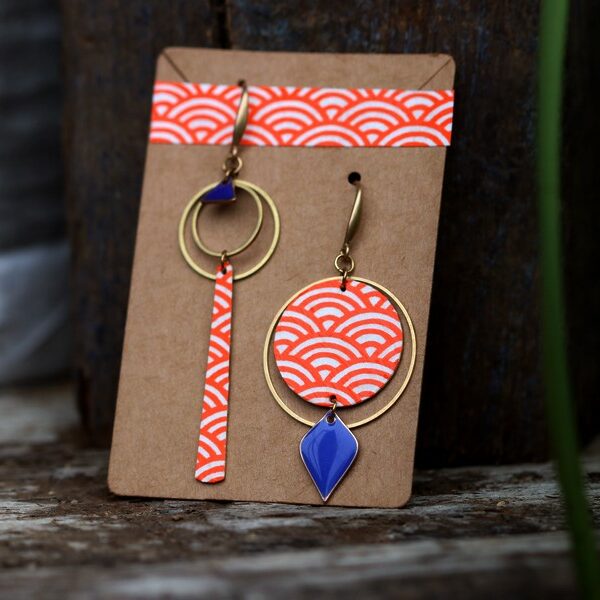 Boucles d'oreilles washi