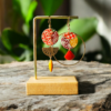 Boucles d'oreilles washi - Modèle "Ran" - jaune&orange