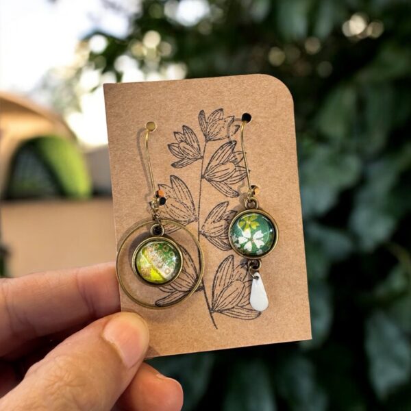 boucles d'oreilles asymétriques "Les décalées" -