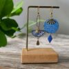 Boucles d'oreilles collection « Les audacieuses » - Modèle "Sakura" - Bleu -