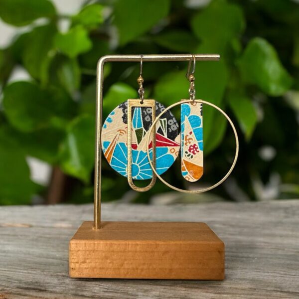 Boucles d'oreilles collection « Les Audacieuses » - Modèle "Hinagiku" - Multicolores