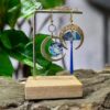 Boucles d'oreilles washi - Modèle "Tsuki"- bleu