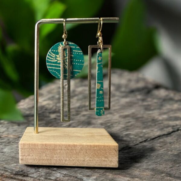Boucles d'oreilles collection « Les Audacieuses » - Modèle "Erika " - Vert