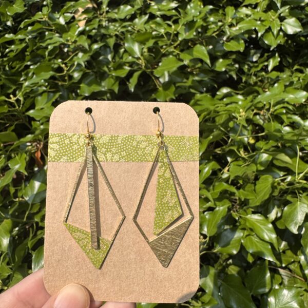 Boucles d'oreilles collection « Les Audacieuses » - Vert&Or