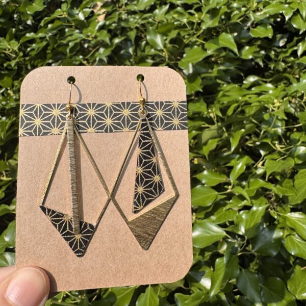 Boucles d'oreilles collection « Les Audacieuses » - Noir&Or