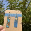 Boucles d'oreilles collection « Les Audacieuses » - Bleu&doré soleil
