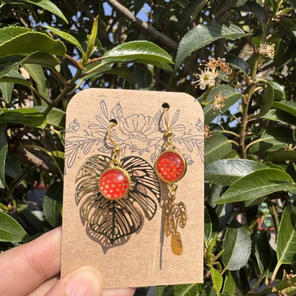 Boucles d'oreilles collection - Les Délicieuses - Orange&plante