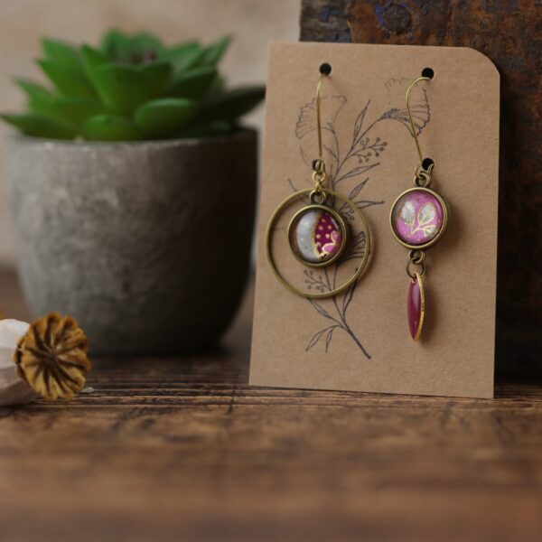 boucles d'oreilles asymétriques "Les décalées" -