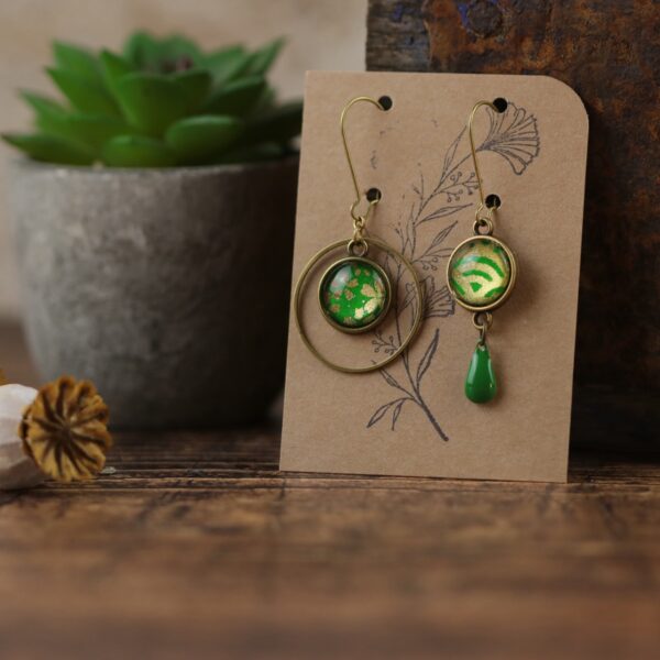 boucles d'oreilles asymétriques "Les décalées" -