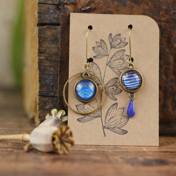 boucles d'oreilles asymétriques "Les décalées" -