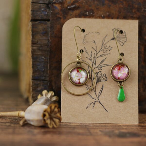 boucles d'oreilles asymétriques "Les décalées" -