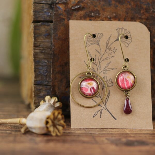 boucles d'oreilles asymétriques "Les décalées" -