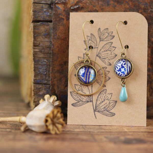 boucles d'oreilles asymétriques "Les décalées" -