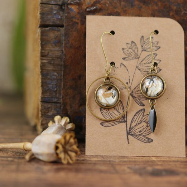 boucles d'oreilles asymétriques "Les décalées" -