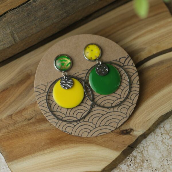 Les Équilibrées - Boucles asymétriques - Modèle "Prairie" - Argenté