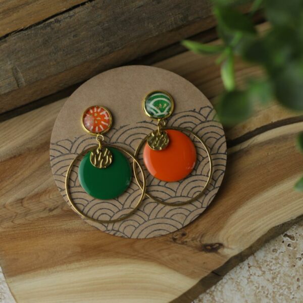 Les Équilibrées - Boucles asymétriques - Modèle "Orangeraie" - Doré