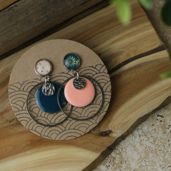 Les Équilibrées - Boucles asymétriques - Modèle "Crépuscule" - Argenté